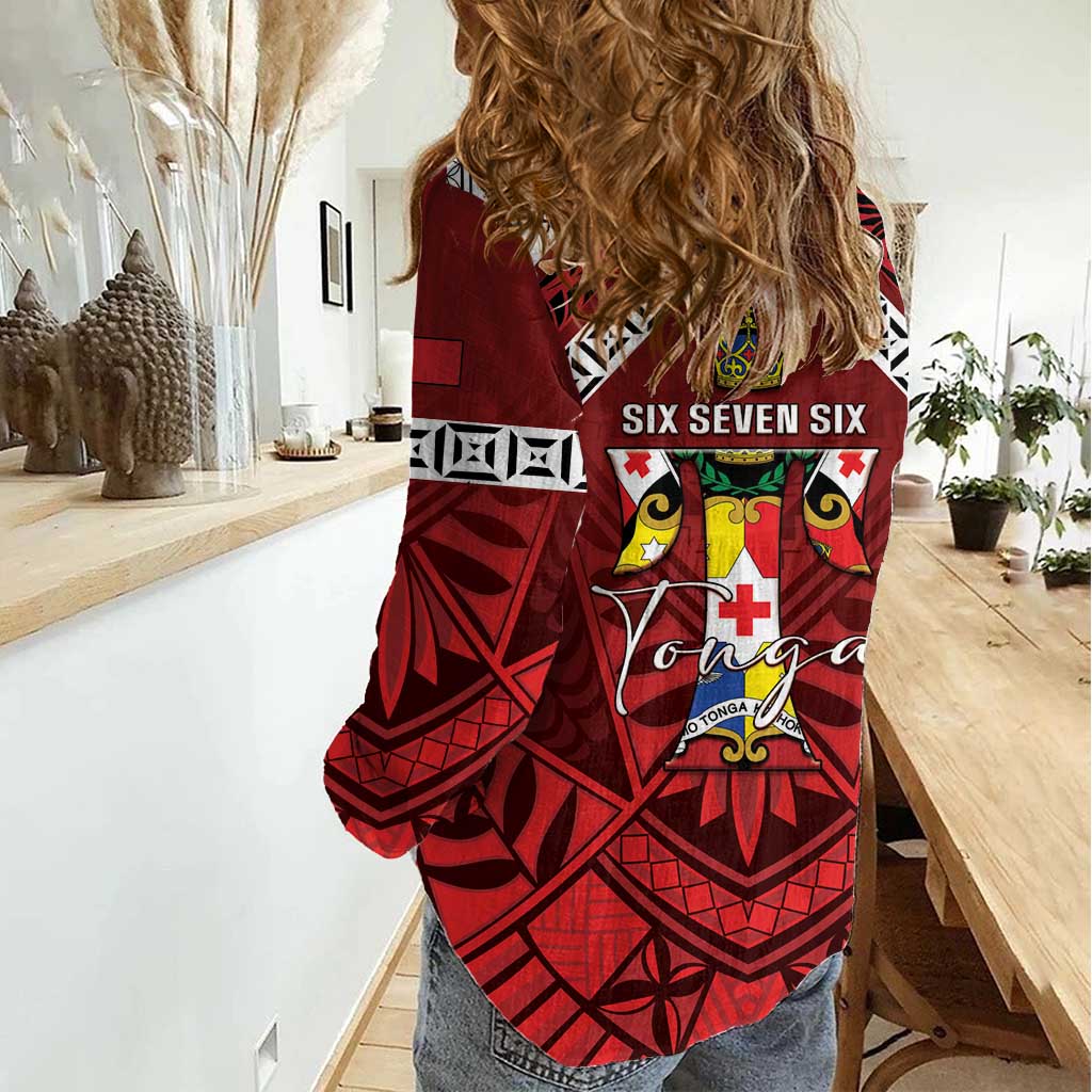 Tonga Emancipation Day Women Casual Shirt Tongan Kupesi Pattern