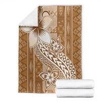 Tonga Kupesi Ngatu Blanket Vintage Brown Plumeria LT05 - Polynesian Pride