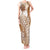 Tonga Kupesi Ngatu Tank Maxi Dress Vintage Brown Plumeria