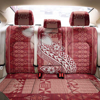 Tonga Kupesi Ngatu Back Car Seat Cover Vintage Red Plumeria