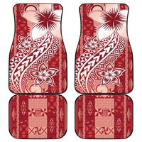 Tonga Kupesi Ngatu Car Mats Vintage Red Plumeria LT05 - Polynesian Pride