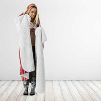 Tonga Kupesi Ngatu Hooded Blanket Vintage Red Plumeria