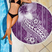 Tonga Kupesi Ngatu Beach Blanket Vintage Purple Plumeria LT05 - Polynesian Pride