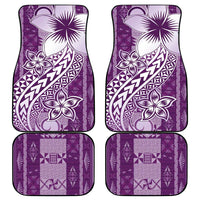 Tonga Kupesi Ngatu Car Mats Vintage Purple Plumeria LT05 - Polynesian Pride