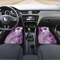 Tonga Kupesi Ngatu Car Mats Vintage Purple Plumeria LT05 Set 2pcs - Front Purple - Polynesian Pride