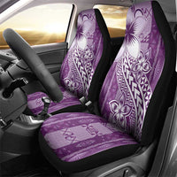 Tonga Kupesi Ngatu Car Seat Cover Vintage Purple Plumeria