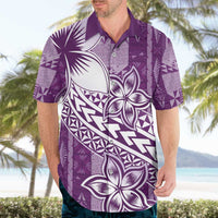 Tonga Kupesi Ngatu Hawaiian Shirt Vintage Purple Plumeria LT05 - Polynesian Pride