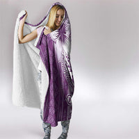 Tonga Kupesi Ngatu Hooded Blanket Vintage Purple Plumeria LT05 - Polynesian Pride