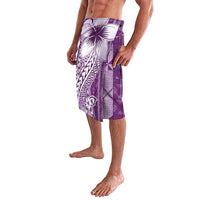 Tonga Kupesi Ngatu Lavalava Vintage Purple Plumeria