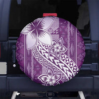 Tonga Kupesi Ngatu Spare Tire Cover Vintage Purple Plumeria