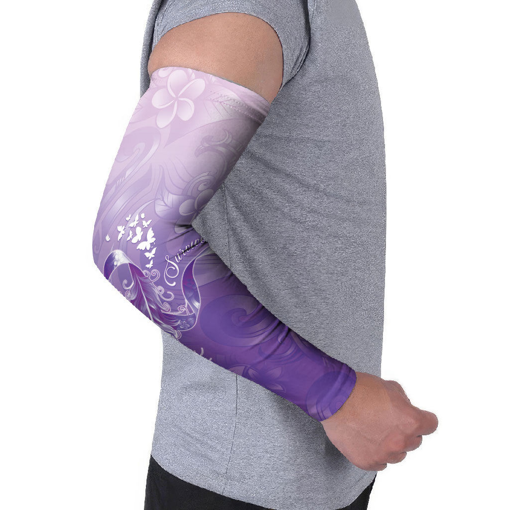Lupus Awareness Month Arm Sleeves Polynesian Style LT05 - Polynesian Pride