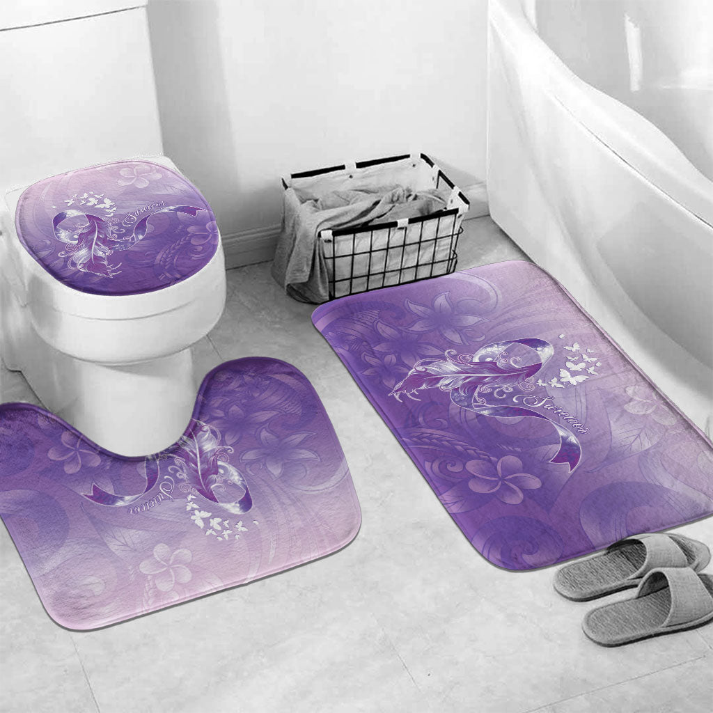 Lupus Awareness Month Bathroom Set Polynesian Style LT05 Mat Set Only (3 pcs) One Size Lilac - Polynesian Pride