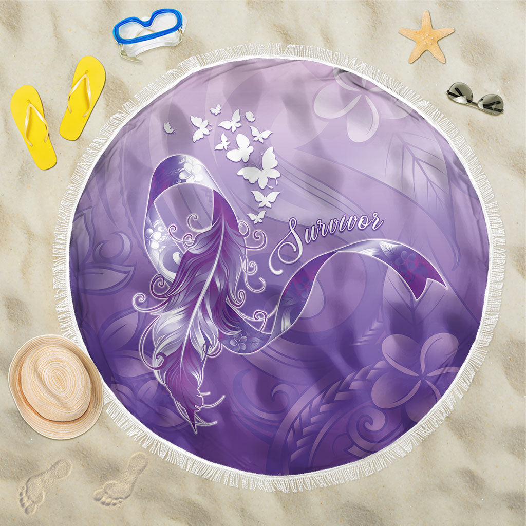 Lupus Awareness Month Beach Blanket Polynesian Style LT05 One Size 150cm Lilac - Polynesian Pride