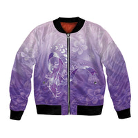 Lupus Awareness Month Bomber Jacket Polynesian Style LT05 Unisex Lilac - Polynesian Pride