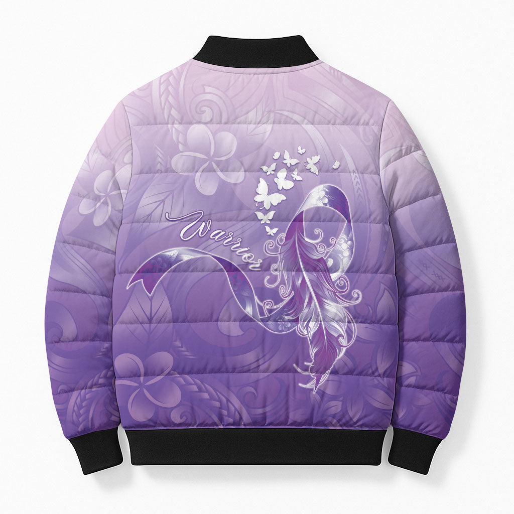 Lupus Awareness Month Bomber Puffer Jacket Polynesian Style LT05 - Polynesian Pride
