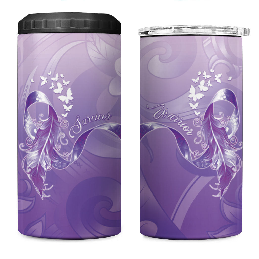 Lupus Awareness Month 4 in 1 Can Cooler Tumbler Polynesian Style LT05 One Size: 16 oz Lilac - Polynesian Pride