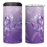 Lupus Awareness Month 4 in 1 Can Cooler Tumbler Polynesian Style LT05 One Size: 16 oz Lilac - Polynesian Pride