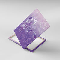 Lupus Awareness Month Canvas Wall Art Polynesian Style LT05 With Frame Lilac - Polynesian Pride