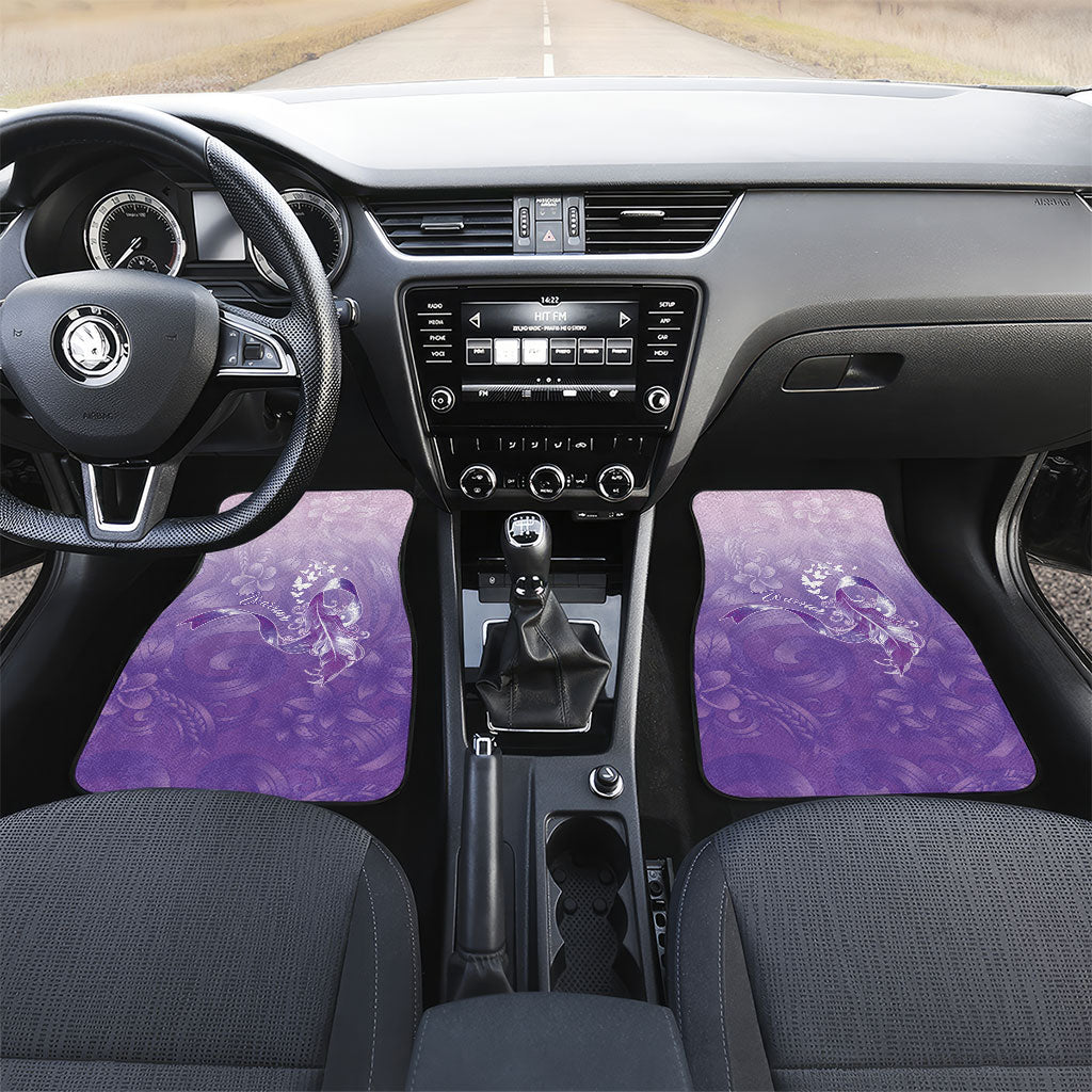 Lupus Awareness Month Car Mats Polynesian Style LT05 Set 2pcs - Front Lilac - Polynesian Pride
