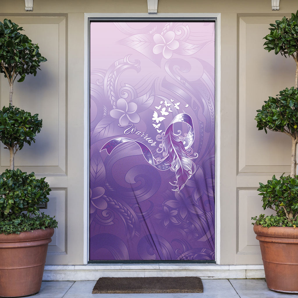 Lupus Awareness Month Door Cover Polynesian Style LT05 Lilac - Polynesian Pride