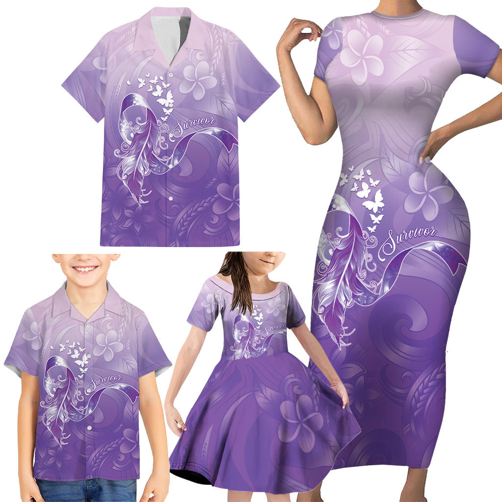 Lupus Awareness Month Family Matching Short Sleeve Bodycon Dress and Hawaiian Shirt Polynesian Style LT05 - Polynesian Pride