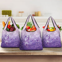 Lupus Awareness Month Grocery Bag Polynesian Style LT05 3-pack One Size Lilac - Polynesian Pride