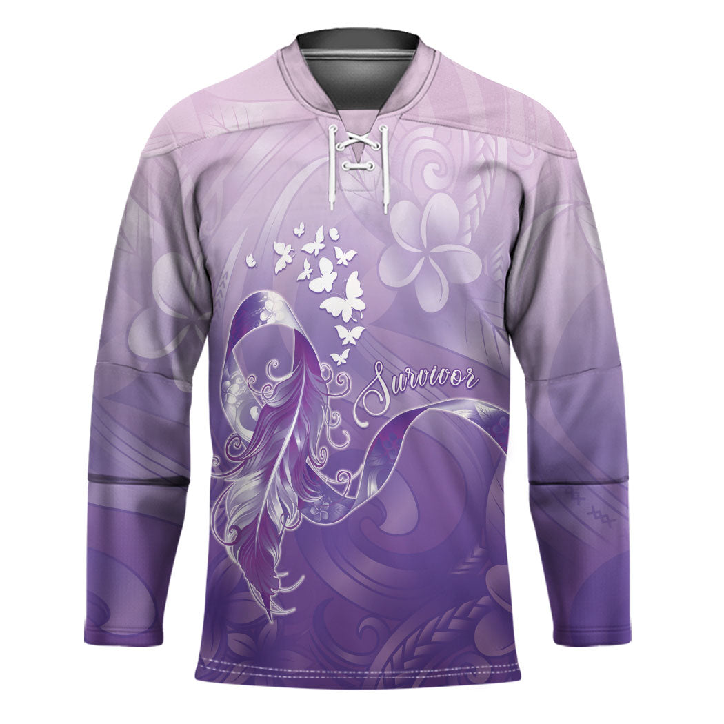 Lupus Awareness Month Hockey Jersey Polynesian Style LT05 Unisex Lilac - Polynesian Pride