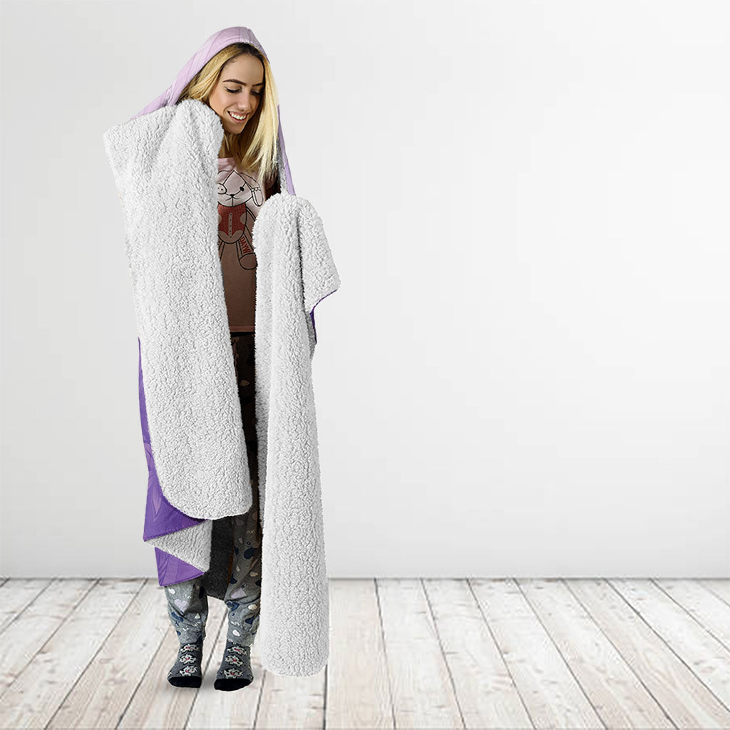 Lupus Awareness Month Hooded Blanket Polynesian Style