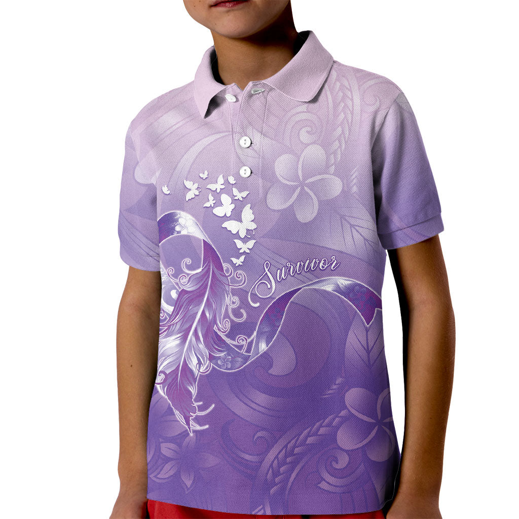 Lupus Awareness Month Kid Polo Shirt Polynesian Style LT05 Kid Lilac - Polynesian Pride