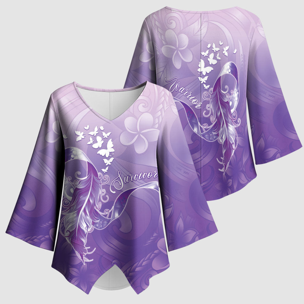 Lupus Awareness Month Kimono Sleeve Blouse Polynesian Style LT05 - Polynesian Pride