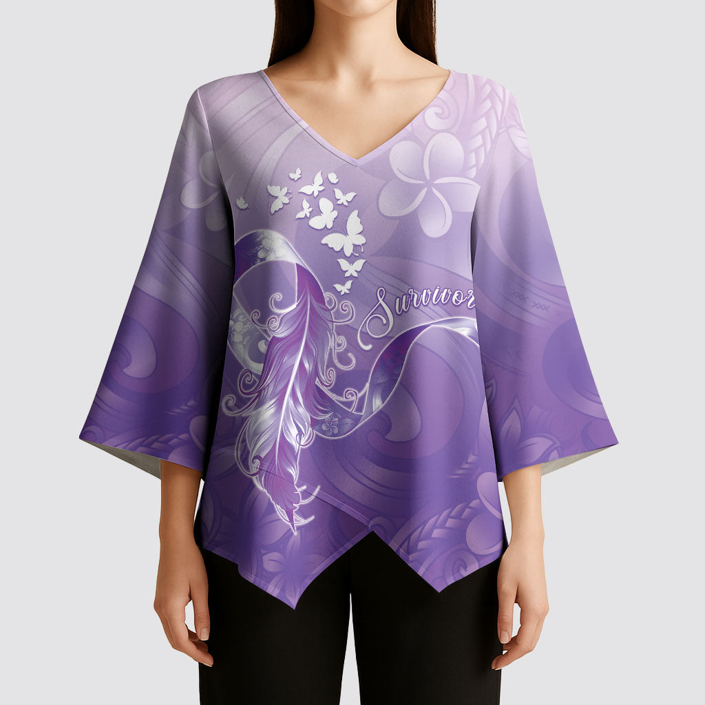 Lupus Awareness Month Kimono Sleeve Blouse Polynesian Style LT05 - Polynesian Pride