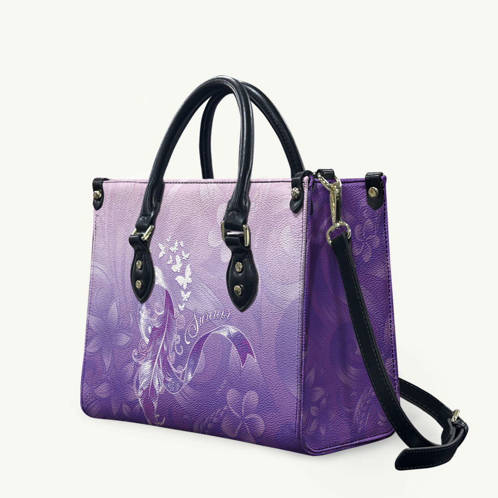 Lupus Awareness Month Leather Bag Polynesian Style LT05 Lilac - Polynesian Pride