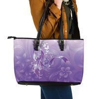 Lupus Awareness Month Leather Tote Bag Polynesian Style LT05 - Polynesian Pride
