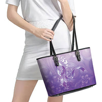 Lupus Awareness Month Leather Tote Bag Polynesian Style LT05 - Polynesian Pride