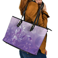 Lupus Awareness Month Leather Tote Bag Polynesian Style LT05 - Polynesian Pride