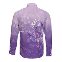 Lupus Awareness Month Long Sleeve Button Shirt Polynesian Style LT05 - Polynesian Pride