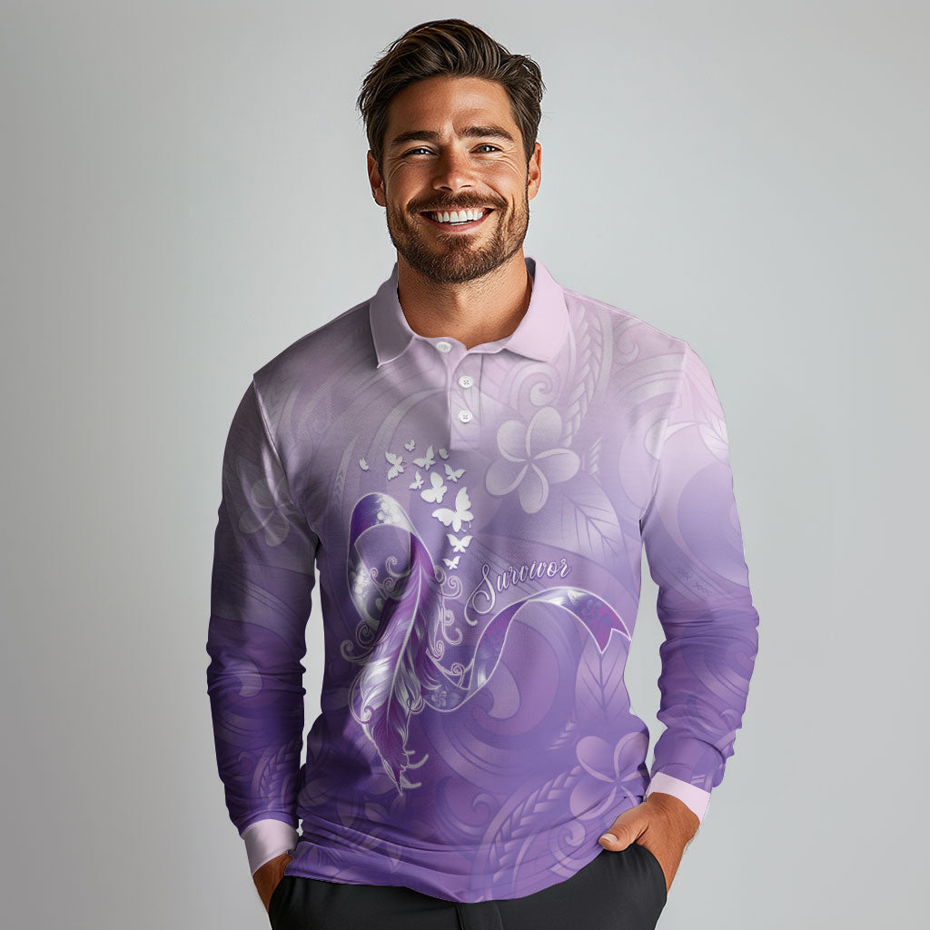 Lupus Awareness Month Long Sleeve Polo Shirt Polynesian Style LT05 - Polynesian Pride