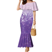Lupus Awareness Month Mermaid Dress Polynesian Style LT05 Women Lilac - Polynesian Pride