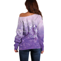 Lupus Awareness Month Off Shoulder Sweater Polynesian Style LT05 - Polynesian Pride
