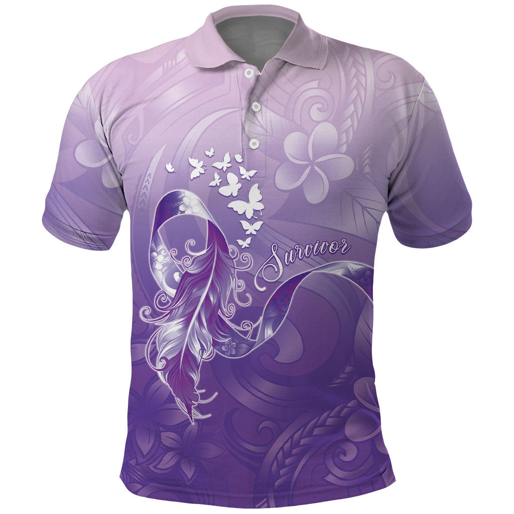 Lupus Awareness Month Polo Shirt Polynesian Style LT05 Lilac - Polynesian Pride