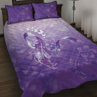 Lupus Awareness Month Quilt Bed Set Polynesian Style LT05 Lilac - Polynesian Pride