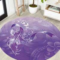 Lupus Awareness Month Round Carpet Polynesian Style LT05 Lilac - Polynesian Pride
