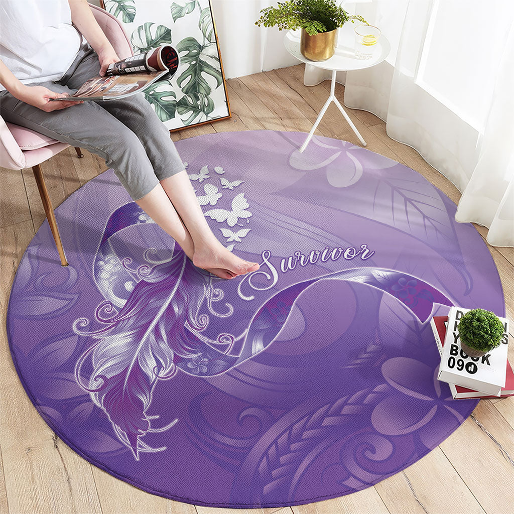 Lupus Awareness Month Round Carpet Polynesian Style LT05 - Polynesian Pride