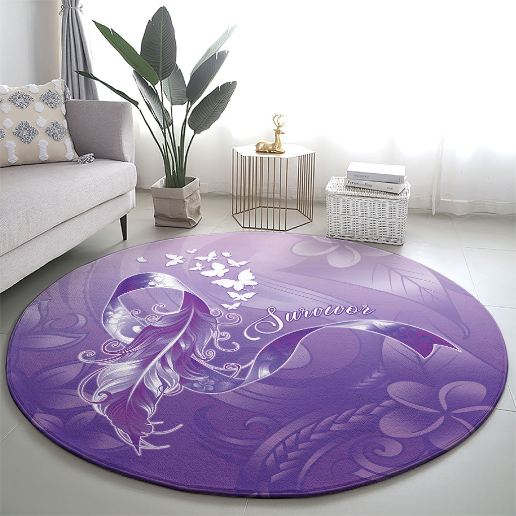 Lupus Awareness Month Round Carpet Polynesian Style LT05 - Polynesian Pride
