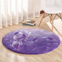 Lupus Awareness Month Round Carpet Polynesian Style LT05 - Polynesian Pride
