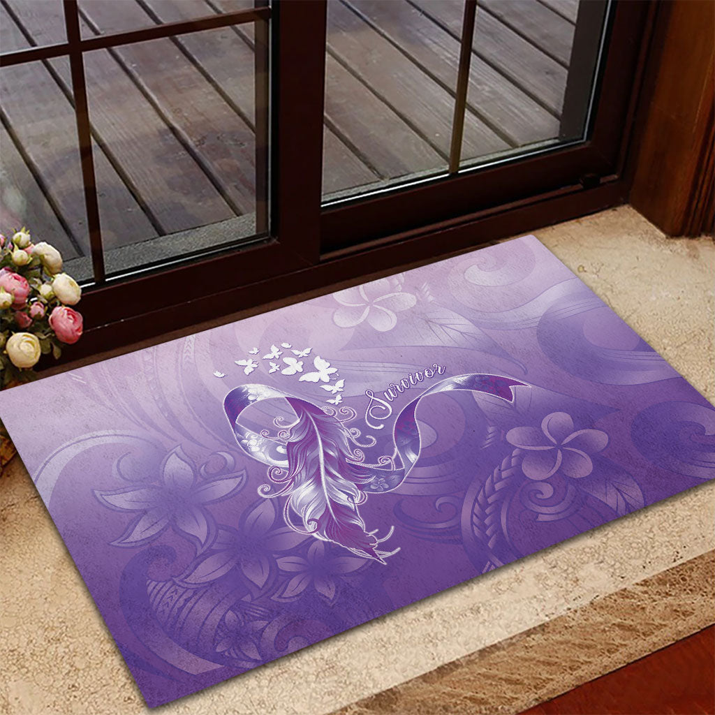 Lupus Awareness Month Rubber Doormat Polynesian Style LT05 - Polynesian Pride