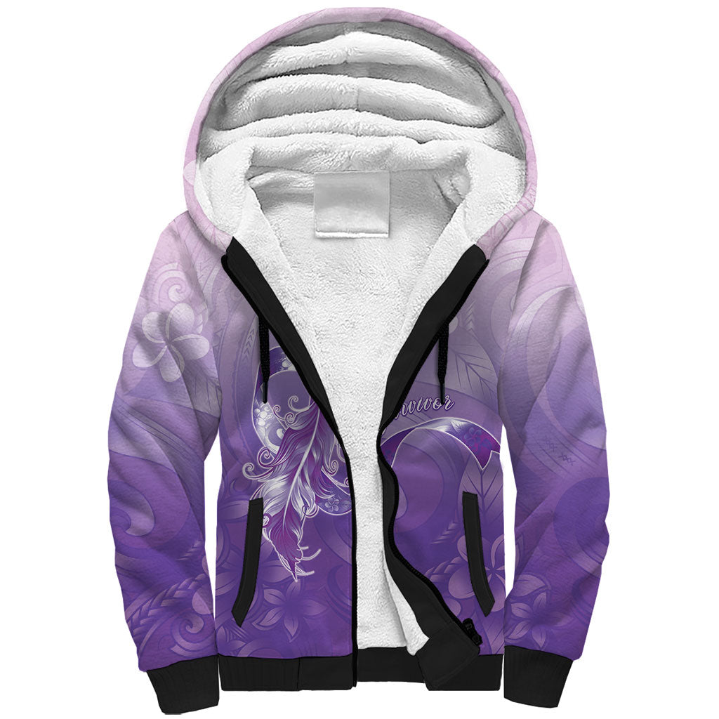Lupus Awareness Month Sherpa Hoodie Polynesian Style LT05 Unisex Lilac - Polynesian Pride