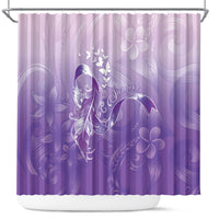 Lupus Awareness Month Shower Curtain Polynesian Style LT05 Lilac - Polynesian Pride