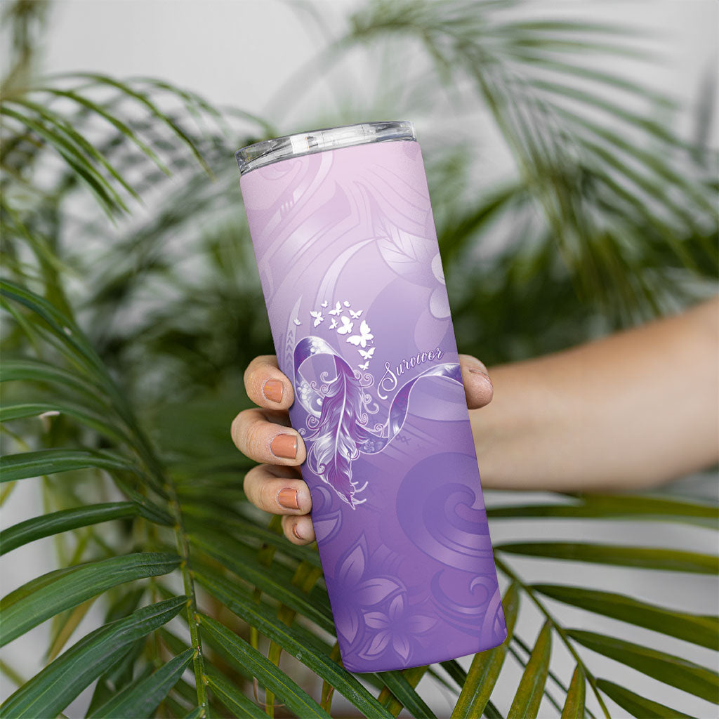 Lupus Awareness Month Skinny Tumbler Polynesian Style LT05 - Polynesian Pride