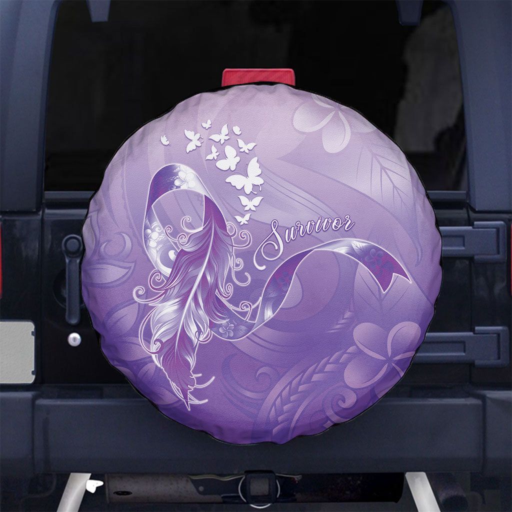 Lupus Awareness Month Spare Tire Cover Polynesian Style LT05 No hole Lilac - Polynesian Pride